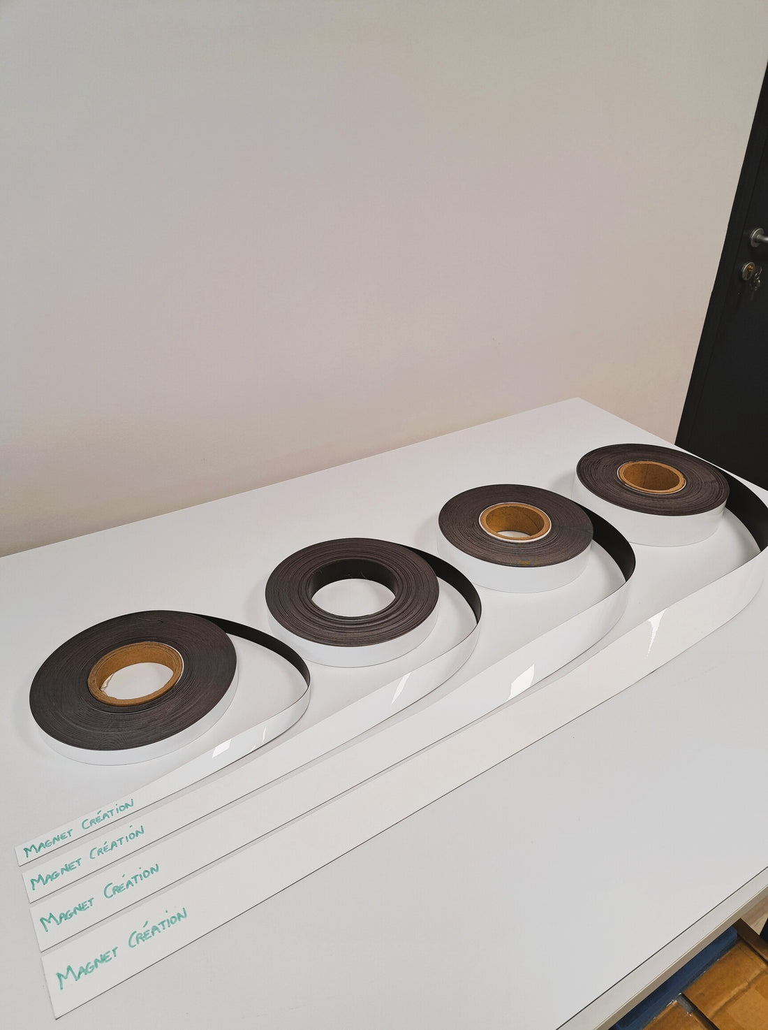 Bande magnétique blanche effaçable