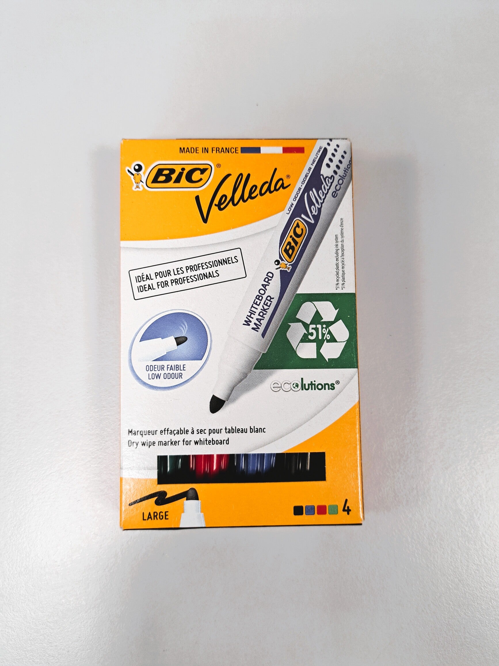 Pochette de 4 feutres effaçables BIC Velleda 1701