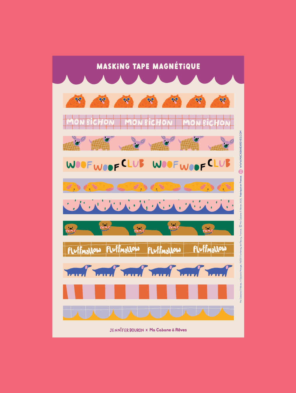 Stickers magnétiques - Masking Tape - Oh my dog!