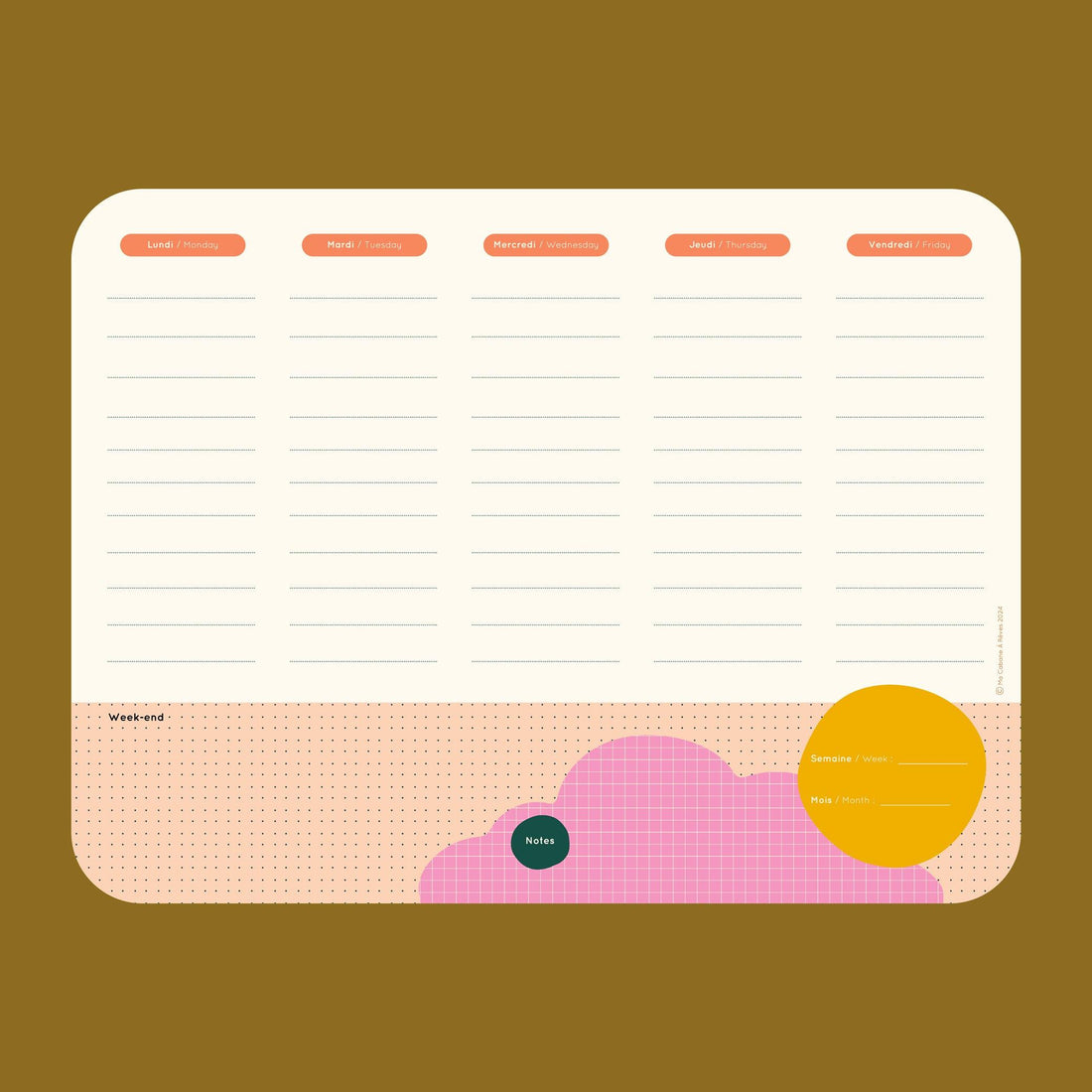 Semainier magnétique - Bonbon