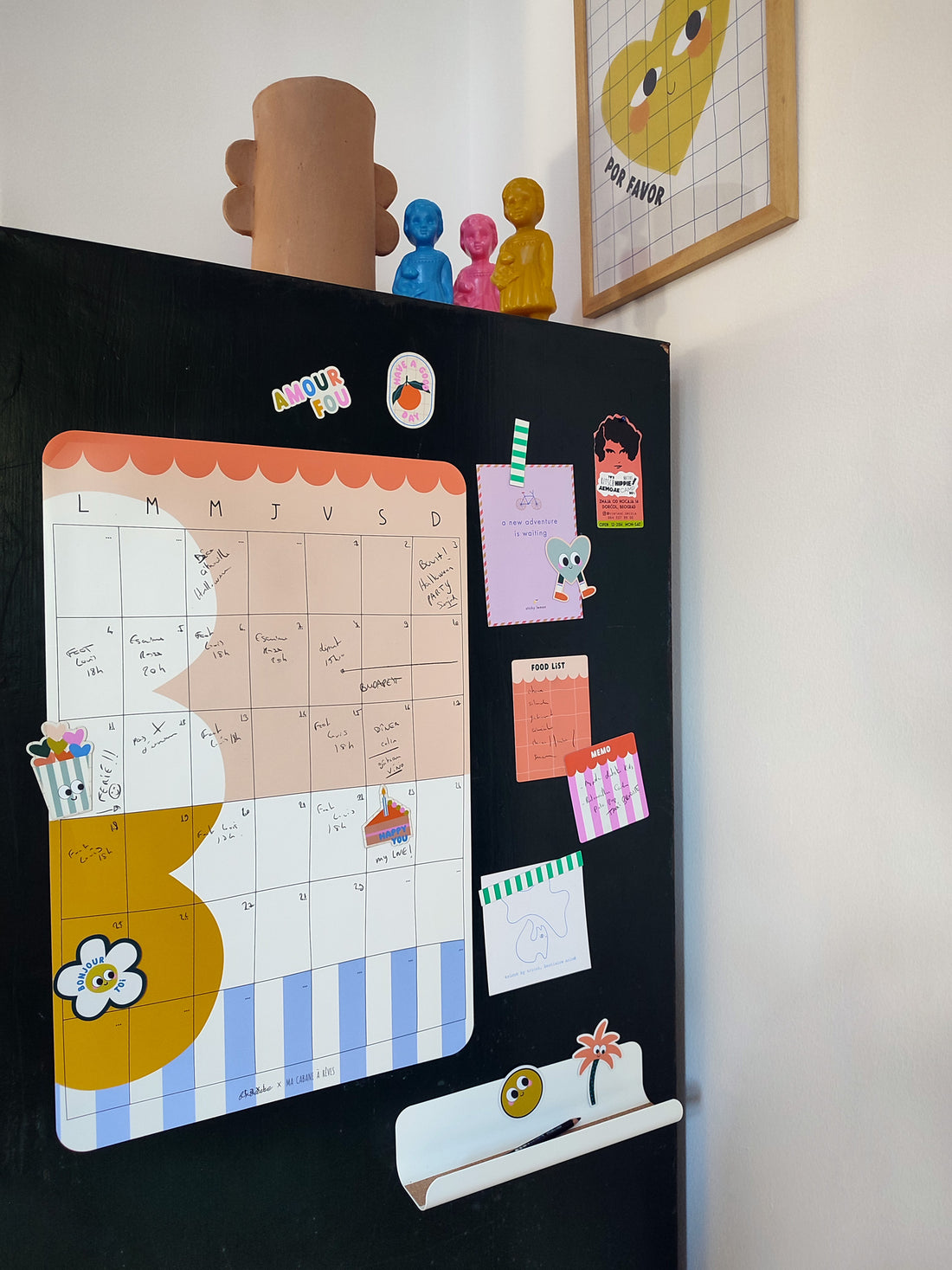 Calendrier mensuel magnétique - Casual