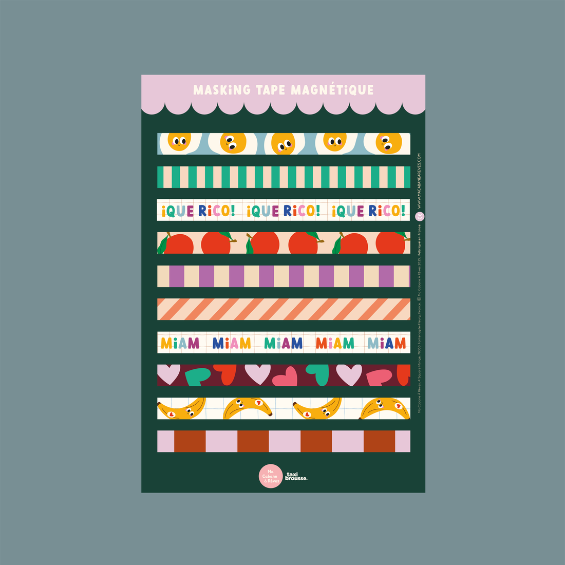 Stickers magnétiques - Masking Tape Food