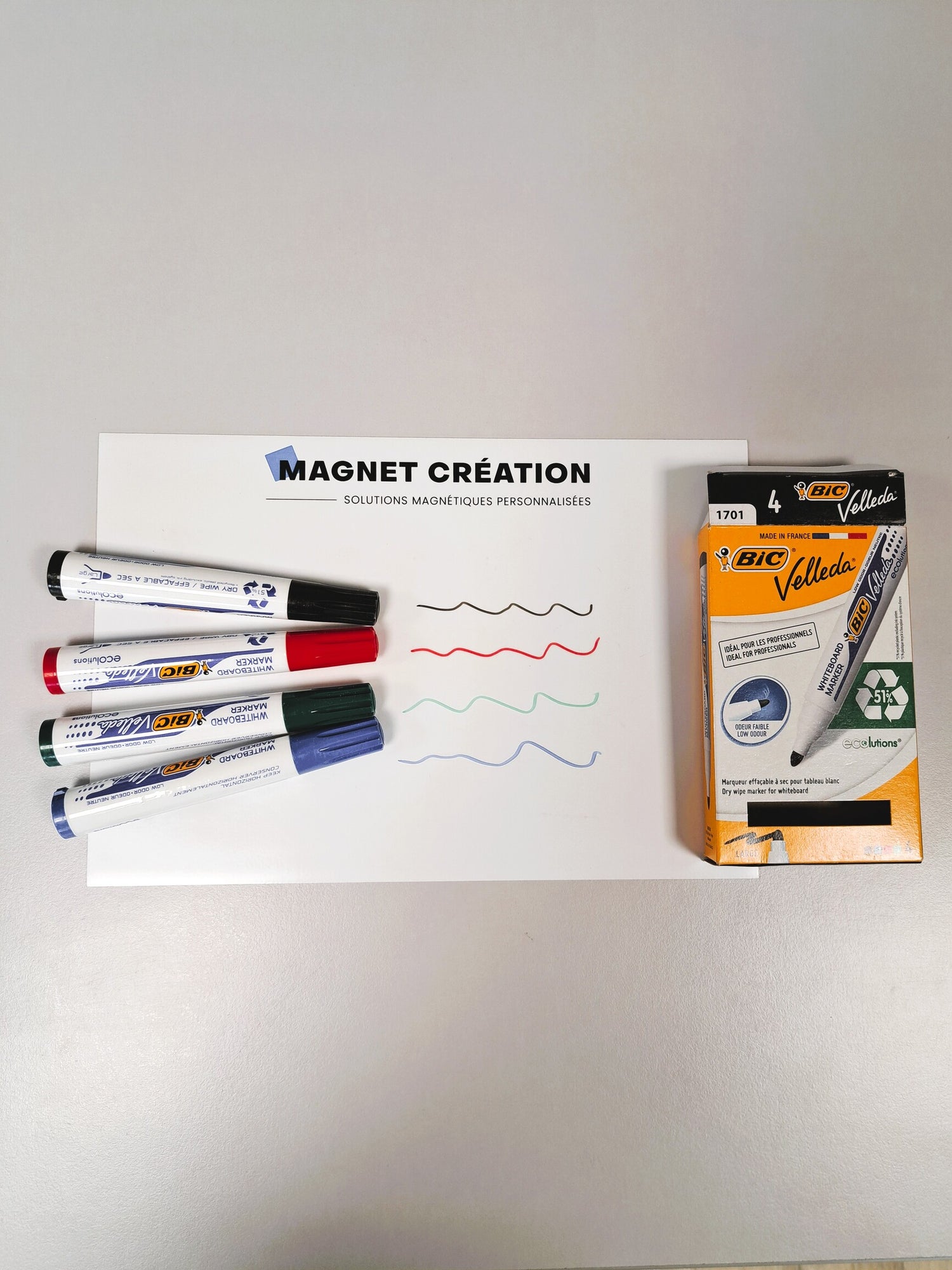 Pochette de 4 feutres effaçables BIC Velleda 1701