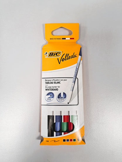 Pochette de 4 feutres effaçables BIC Velleda 1721