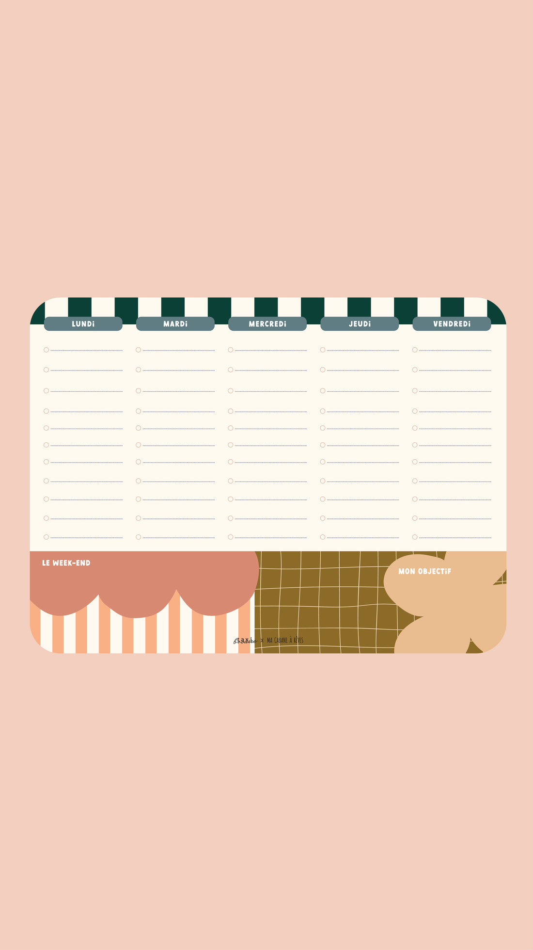 Semainier magnétique - Chic