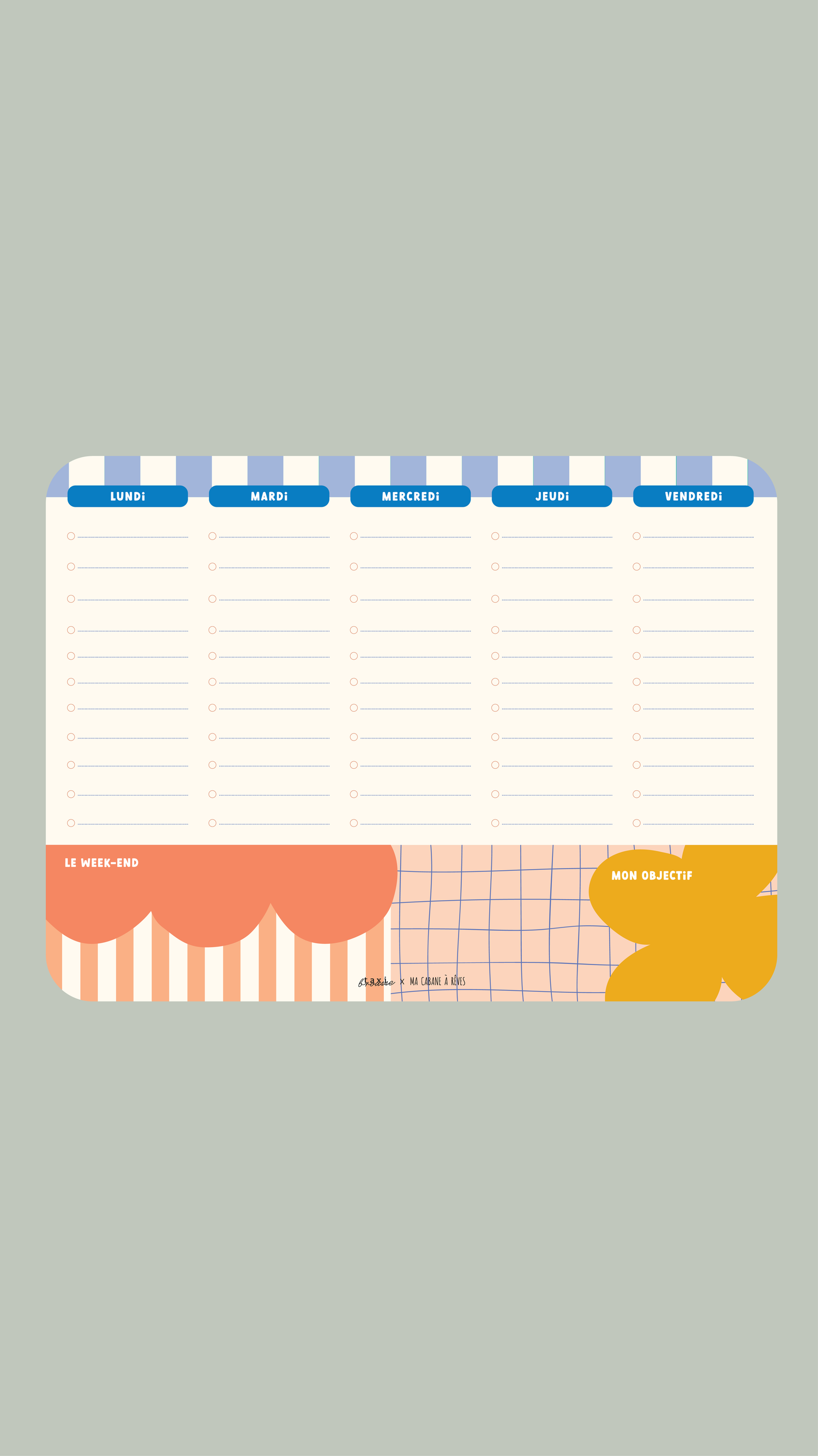 Semainier magnétique - Casual