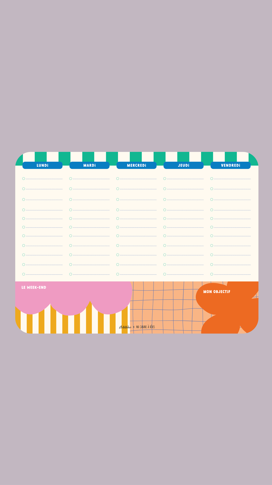 Semainier magnétique - Pop