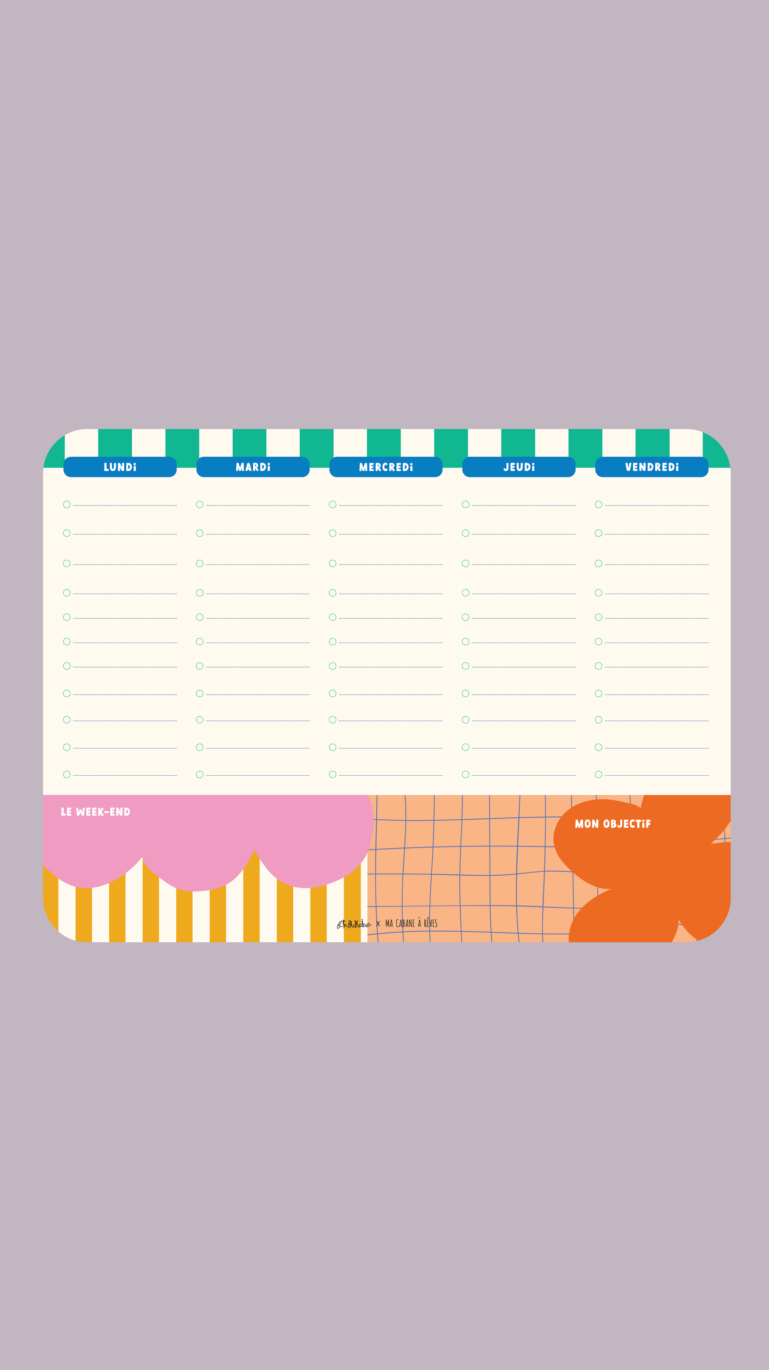 Semainier magnétique - Pop