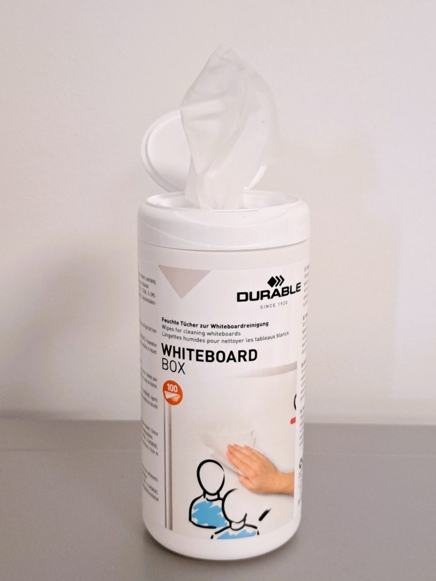 Lingettes humides nettoyantes pour tableaux blancs