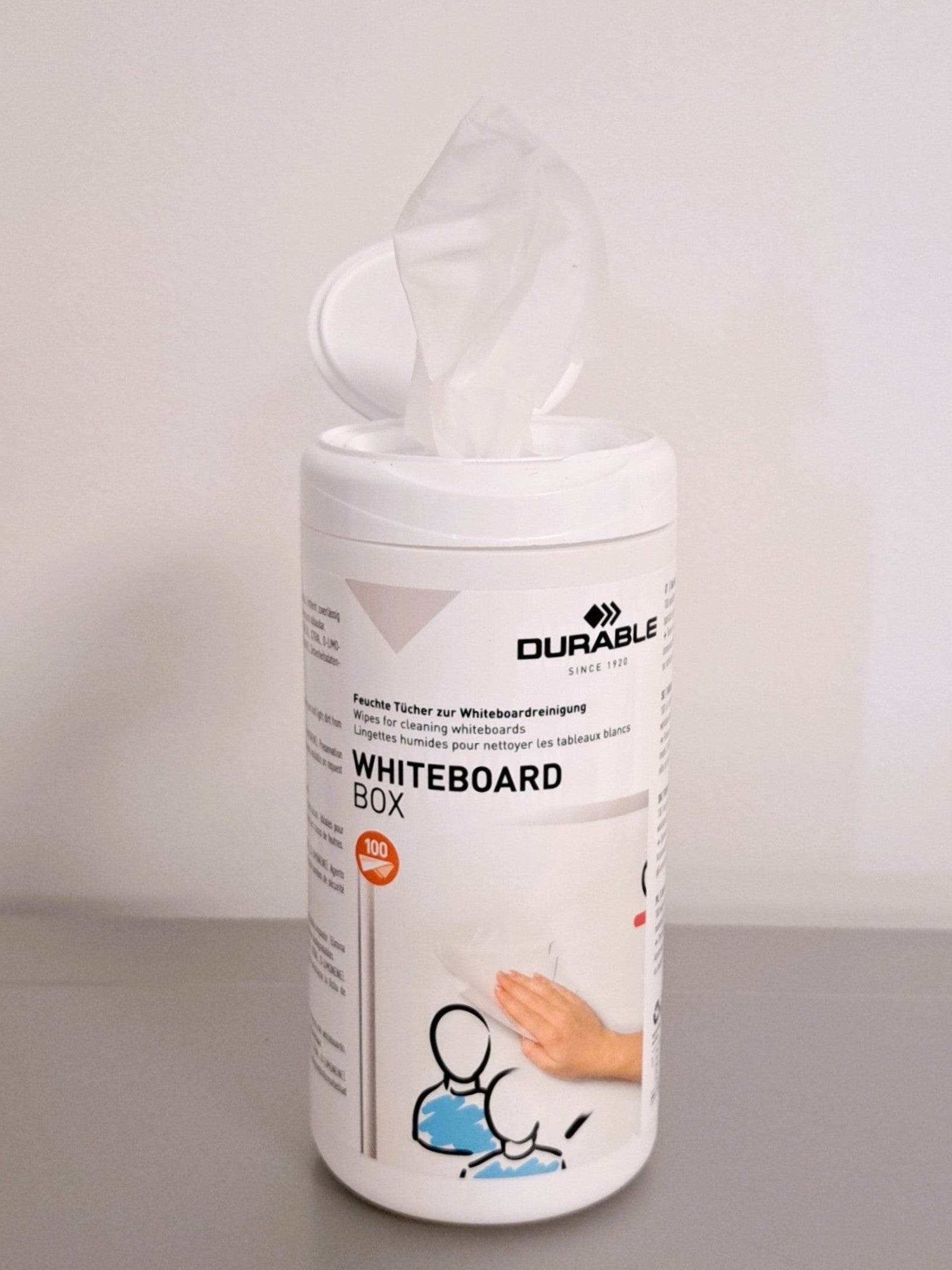 Lingettes humides nettoyantes pour tableaux blancs