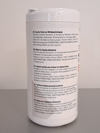 Lingettes humides nettoyantes pour tableaux blancs