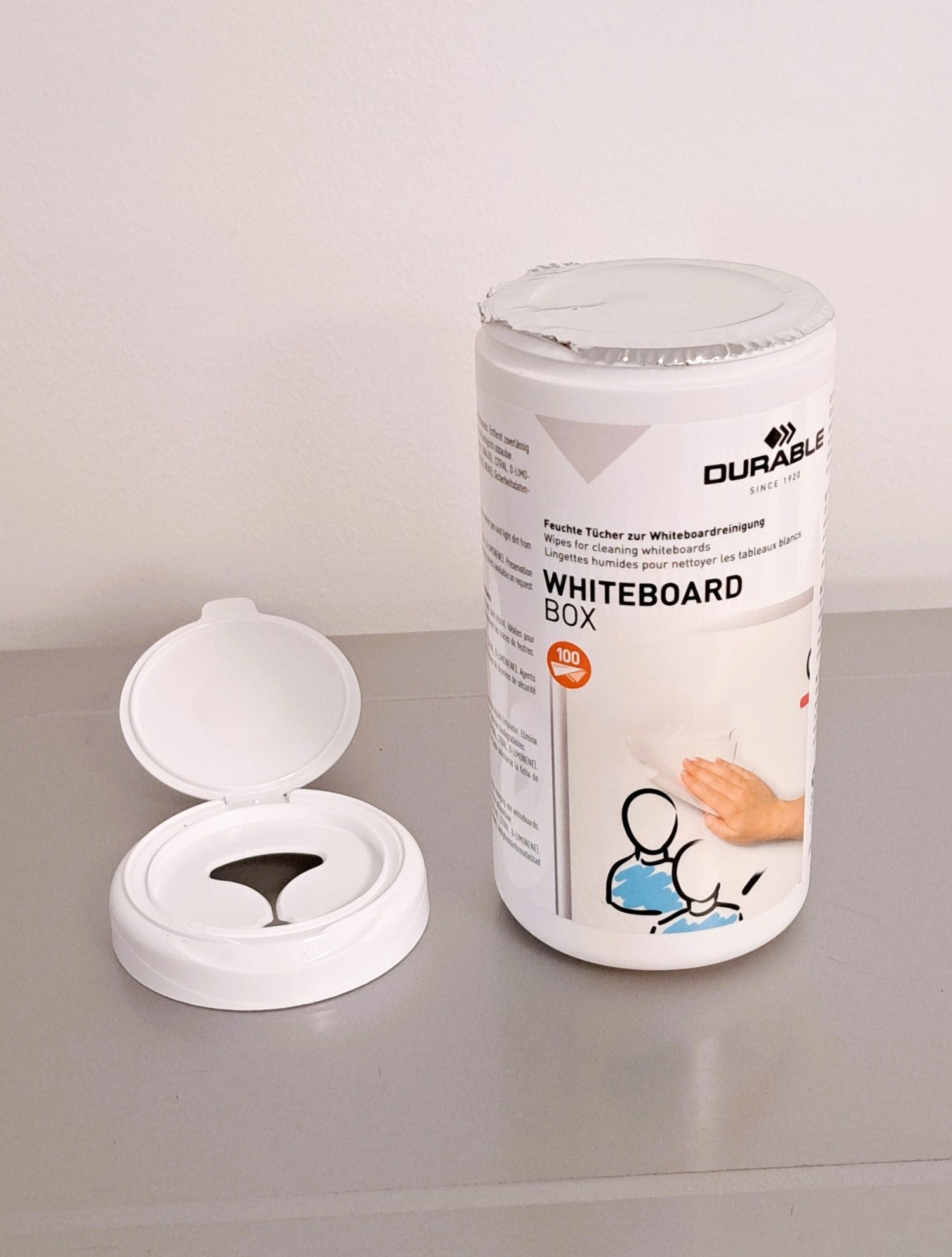 Lingettes humides nettoyantes pour tableaux blancs