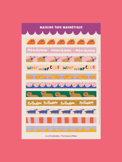 Stickers magnétiques - Masking Tape - Oh my dog!