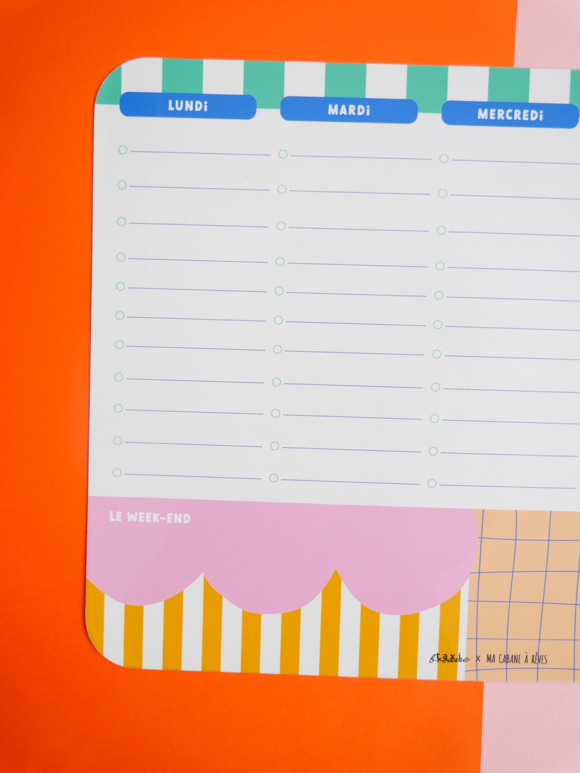 Semainier magnétique - Pop