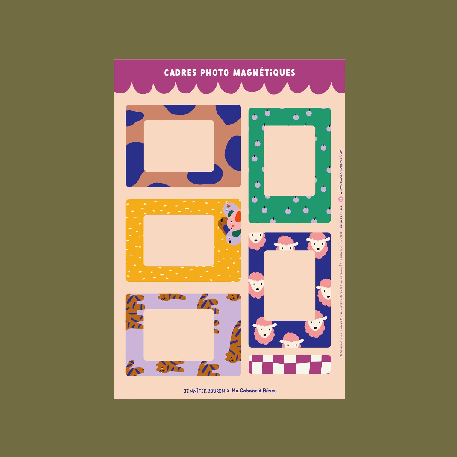 Stickers magnétiques - Cadre Photo - Ferme