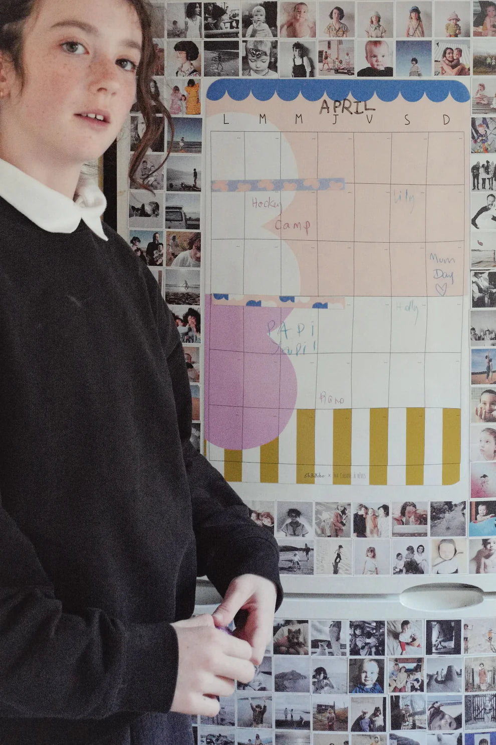 Calendrier mensuel magnétique - Pop