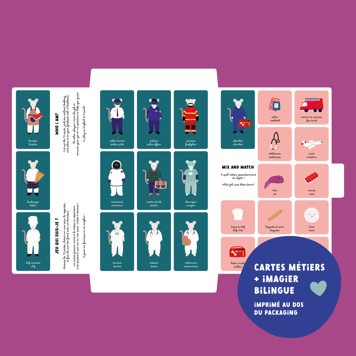 Jeu magnétique - Les Métiers