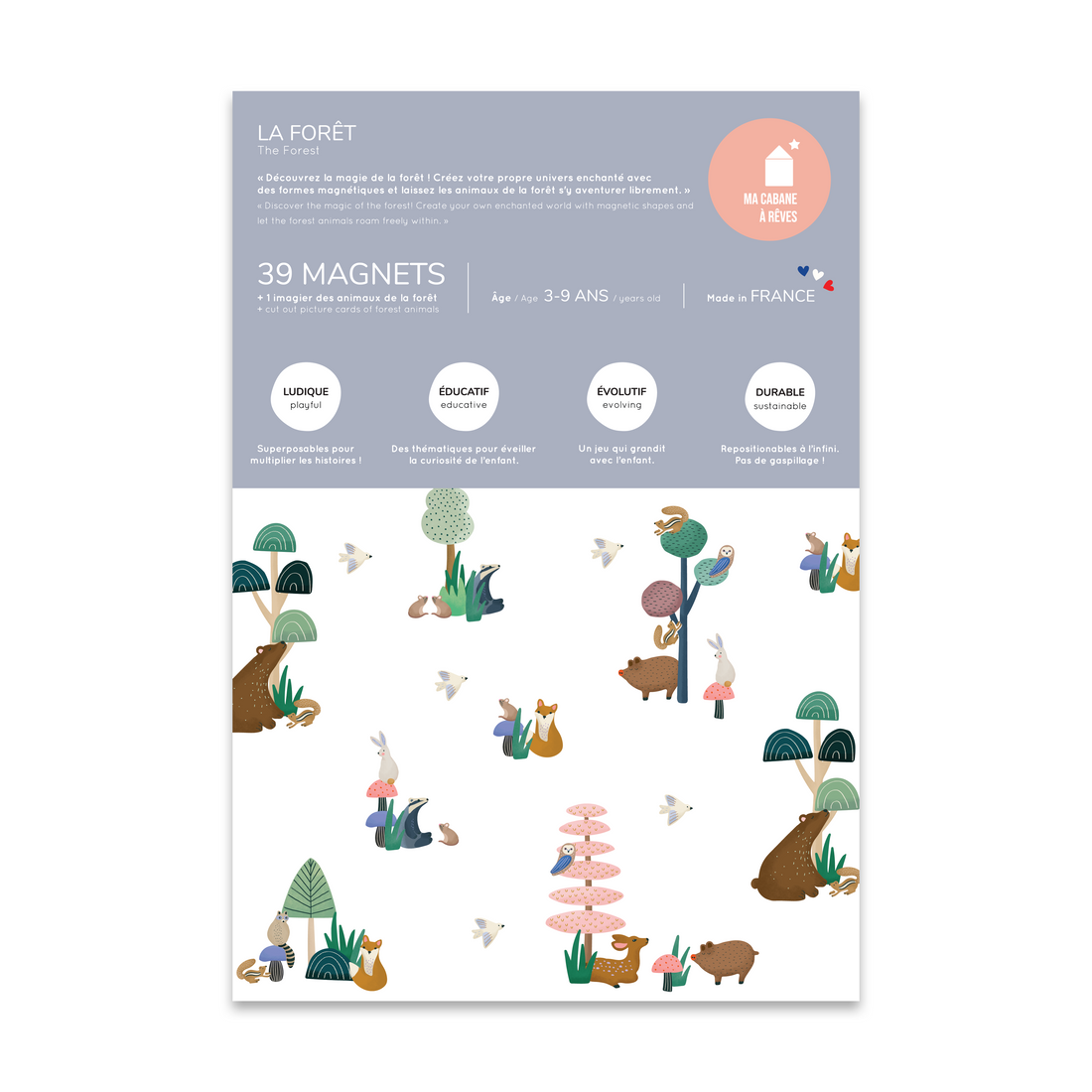 Jeu magnétique - Animaux Forêt