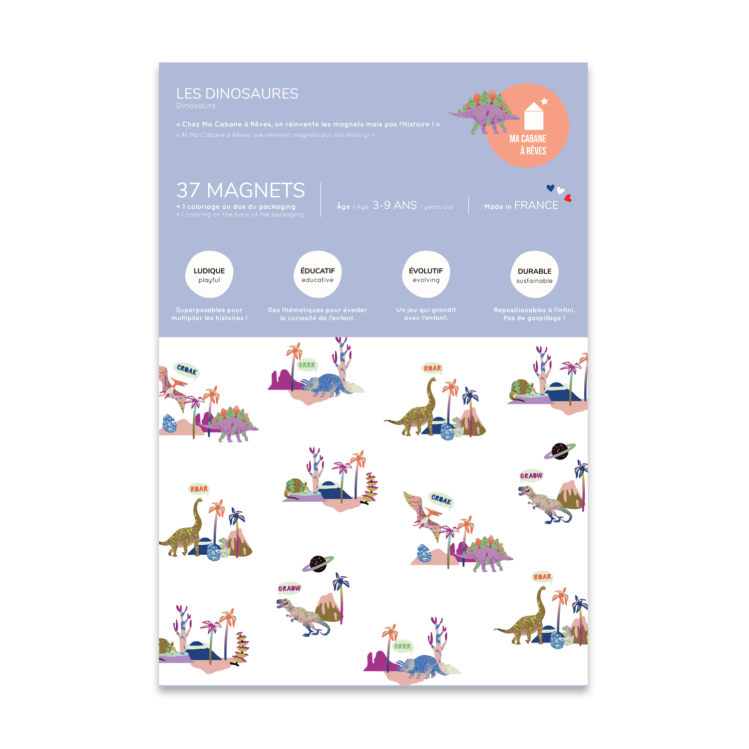 Jeux magnétique - Dinosaures