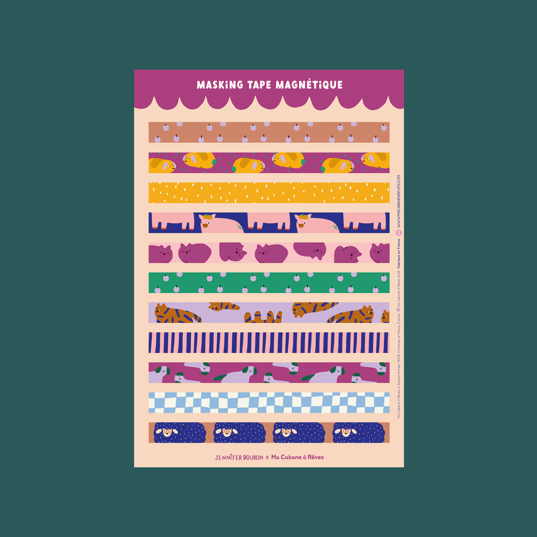 Stickers magnétiques - Masking Tape Ferme