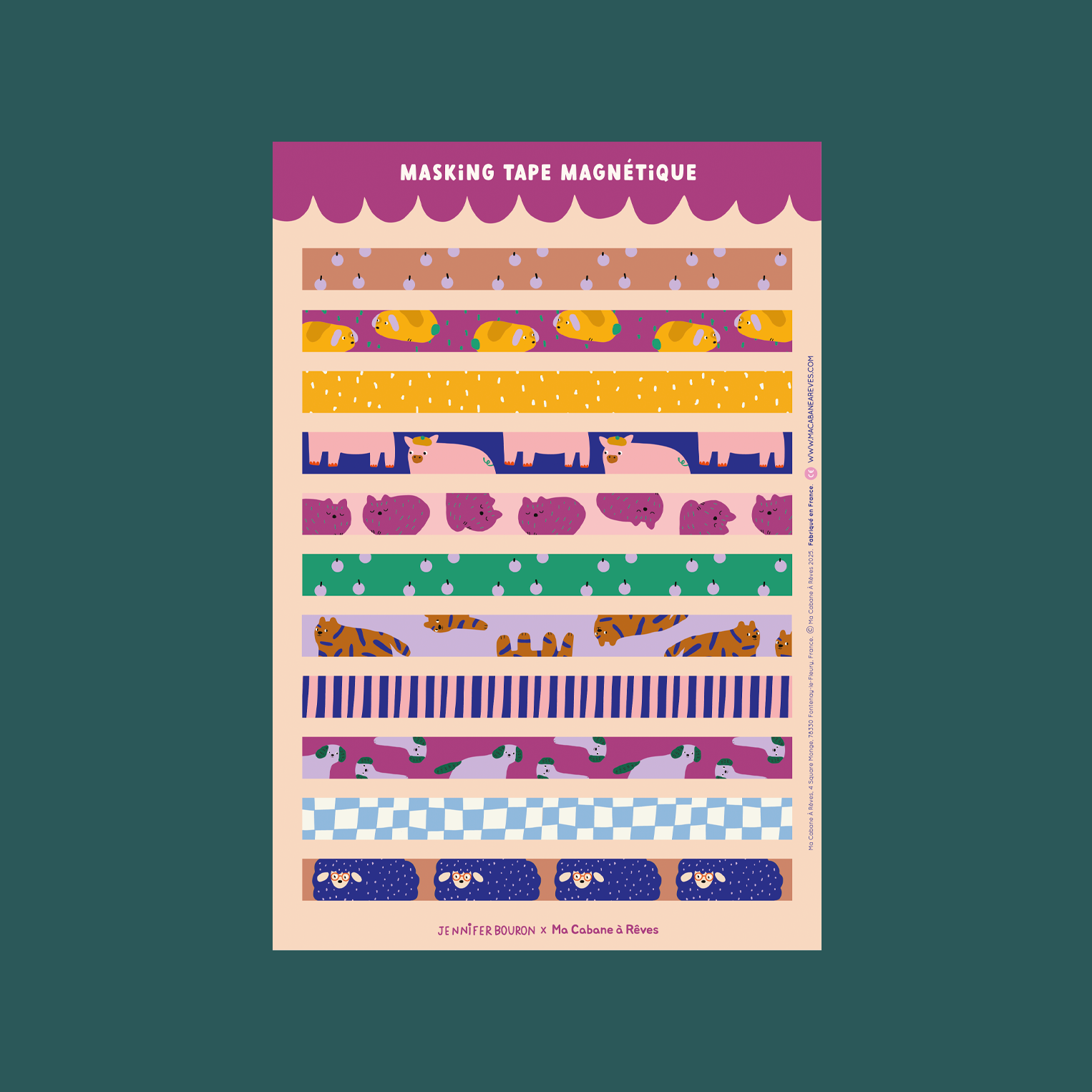 Stickers magnétiques - Masking Tape Ferme